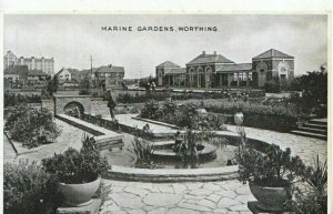 Sussex Postcard - Marine Gardens - Worthing - Ref TZ9332