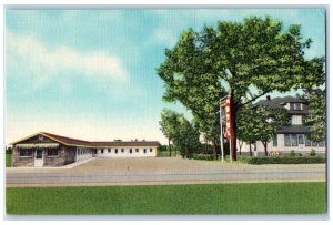 c1940's Pheasant Center Motel & Restaurant In Aberdeen South Dakota SD Postcard