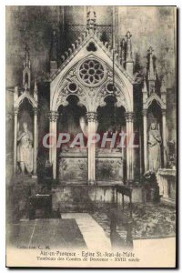 Old Postcard Aix en Provence Church of St John of Malta Tomb of the Counts of...