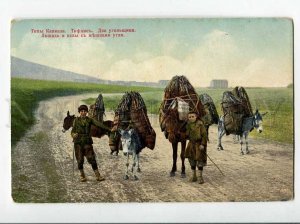 3041514 Caucasus Tiflis coal seller w/ DONKEY Vintage PC