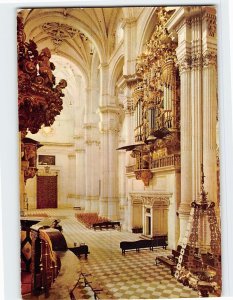 Postcard Detail of Organ, 18th Century, Cathedral, Granada, Spain
