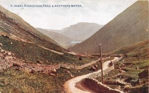 CUMBRIA UK KIRKSTONE PASS & BROTHERS WATER CELESQUE SERIES POSTCARD PSTMK 1921