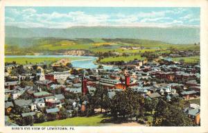 Lewistown Pennsylvania Birdseye View Of City Antique Postcard K58166 