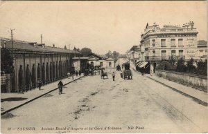 CPA Saumur Avenue David d'Angers et Gare d'Orleans FRANCE (1152868)