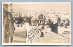 SEATTLE WA ALASKA YUKON PACIFIC EXPOSITION ANTIQUE REAL PHOTO POSTCARD RPPC