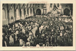 Rwanda Rouanda Interior Of A Church Vintage Postcard 09.12