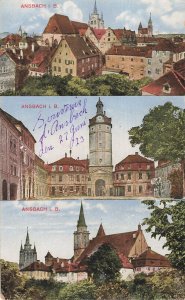 ANSBACH BAVARIA GERMANY~1923 TRIPLE IMAGE POSTCARD