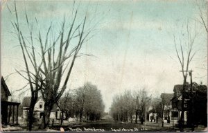 Residences on North Broadway, Lewistown IL Vintage Postcard T77