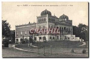 Old Postcard Paris L & # 39Observatoire Parc Montsouris