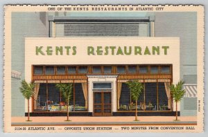 Atlantic City NJ Kents Restaurant Atlantic Avenue New Jersey Postcard C47