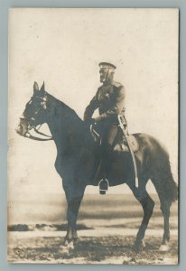 RUSSIAN IMPERIAL MILITARY GRAND DUKE NICHOLAI ANTIQUE REAL PHOTO POSTCARD RPPC