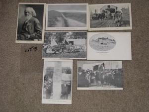 Ezra Meeker`s 7 different cards on the Oregon Trail, Lot B