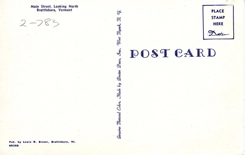 VT - Brattleboro. Main Street Looking North