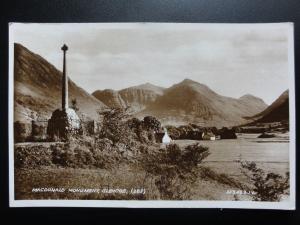 Scotland: MacDonald Monument, GLENCOE RP c1933