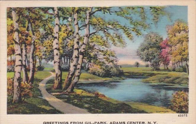 New York Greetings From Gil-Park Adams Center 1948