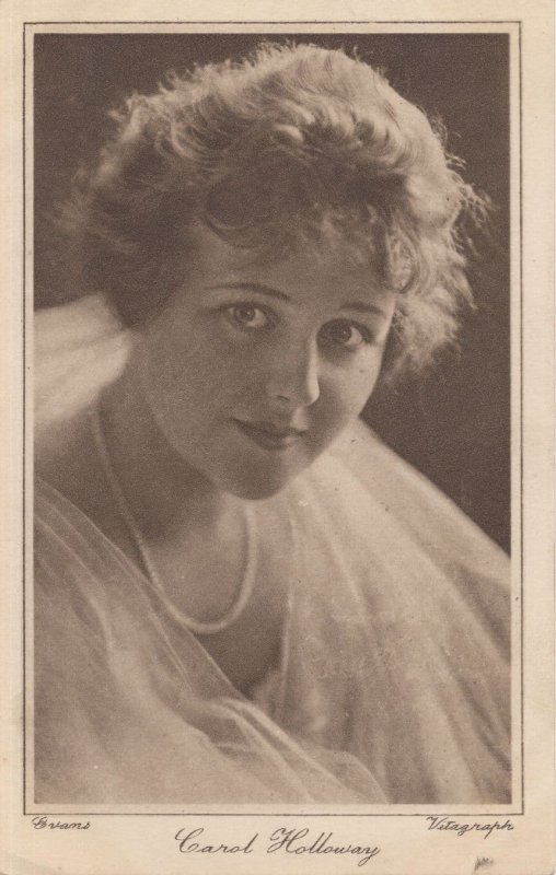 Carol Holloway Silent Movie Film Star Old PB Actress Postcard