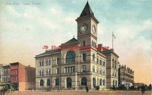 8 Postcards, Topeka Kansas, Auditorium-YMCA-Library-Bridge-Post Office