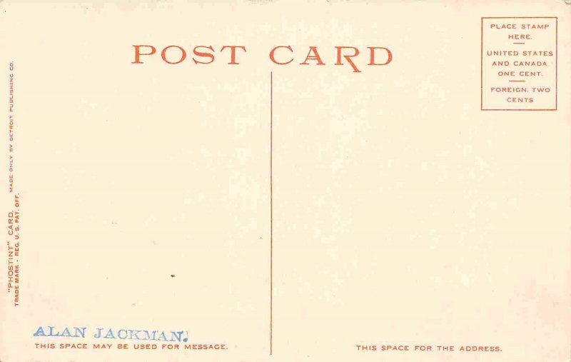 City Hall Worcester Massachusetts 1910c Phostint postcard