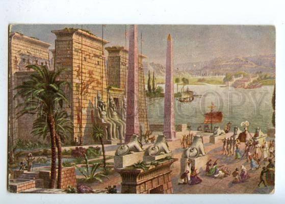 177416 EGYPT Building by MULLER Wachsmuth Vintage Color PC