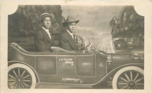 Postcard RPPC Photo Iowa Dubuque Auto Prop men fuller Studios 22-13980