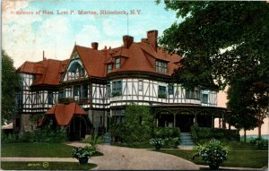 Postcard NY Rhinebeck Residence of Hon. Levi P. Morton C.1910 M27