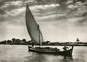 iraq, BASRA BASRAH ‏البصرة‎‎ , Balam with Cargo of Dates (1960s) RPPC Postcard