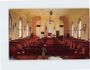 Postcard Interior of The Little Brown Church In The Vale, Nashua, Iowa