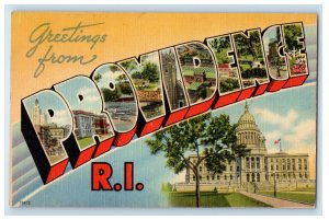 c1940s Letter About Cards, Greetings from Providence Rhode Island RI Postcard