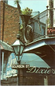 Postcard New Orleans - Bourbon Street -  Entrance to Dixie's