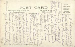 Petoskey MI GR&I Suburban Station & Parks c1910 Postcard