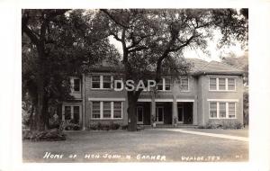 Texas Tx Postcard Real Photo RPPC c1930s UVALDE John Garner Home