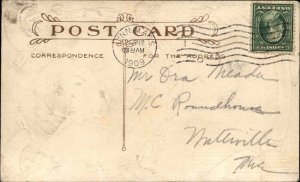 Abe Abraham Lincoln Gold Silver Embossed Feb 12th Series c1910 Postcard #2