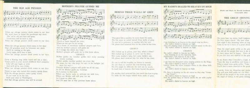 NASHVILLE TN ROY ACUFF FOLIO~WSM GRAND OLE OPRY~MUSIC~WORD PHOTOS PCRD FLDR 1939