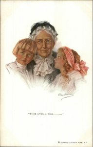 Philip Boileau Children & Their Grandmother ONCE UPON A TIME Postcard