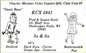 QSL Radio Card From Sheboygan Falls WI Wisconsin KCX 5841