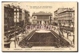 Old Postcard Marseille Square Stock Exchange