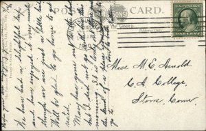 Plattsburgh Plattsburg NY Post Office & Witherill House c1910 Postcard