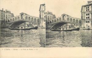 Bulk lot 17 early stereo postcards all ITALY Rome Venice Milano Feltre 