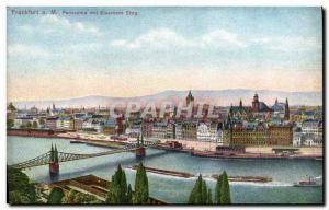 Old Postcard Frankfurt a M Panorama mit steg Eisernem