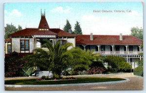 ONTARIO, California CA ~ HOTEL ONTARIO c1910s San Bernardino County Postcard