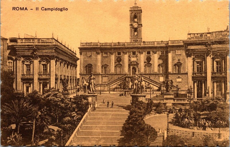 Vtg Roma Il Campidoglio Rome Italy 1910s Postcard