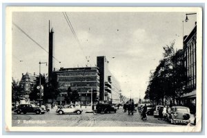 Rotterdam Holland Netherlands Postard Street View 1939 Posted Vintage