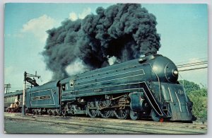 Train~Deshler OH~Baltimore Ohio 5301 Cincinnatian Station Stop~1950s Postcard