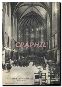 Old Postcard LODEVE Cathedrale St Fulcran Grand Choir