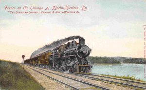 Overland Limited Chicago Northwestern C&NW Railroad Train 1910c postcard