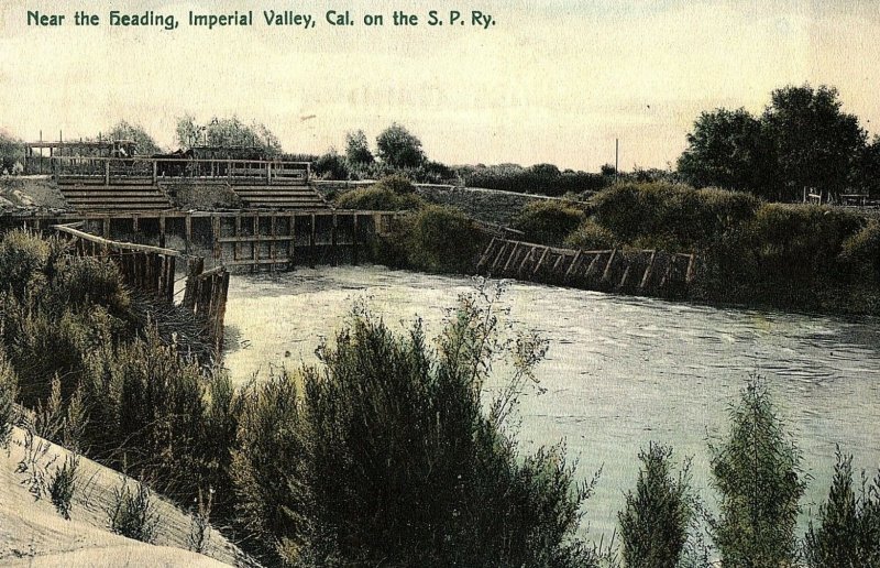 Near Heading, S. P. Ry., Imperial Valley, Cal. Vintage Postcard P136