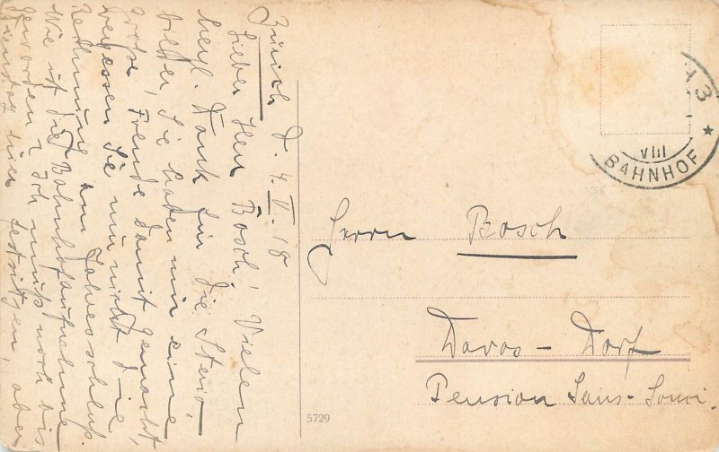 Switzerland navigation & sailing topic postcard Zurich sailing vessel