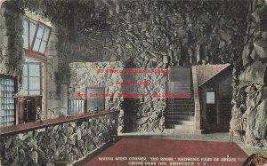 NC, Asheville, North Carolina, Grove Park Inn, Big Room Interior, Curteich