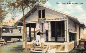 Lake Manawa Iowa Dietz Cottage Vintage Postcard AA61081