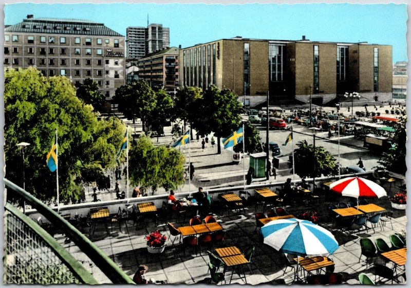 Stockholm Medborgarp Atsen Sweden Restaurant Street View Buildings Postcard